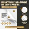 30 Glossy Sticker Sheets 8.5 x 11, Printable Glossy High Resolution Paper for Inkjet Printer (Dyes or PIGMENTS), Papel Adhesivo Brillante Waterproof