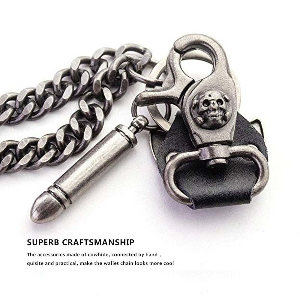 1PCS Pants Chain Jeans Chain Wallet Chain for Men Punk Skull Trousers Chain Keychain Bullet Biker Chain