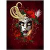 Full 5D Diy Diamond Painting Masked Beauty Embroidery Cross Stitch Home Decor Handmade Gift