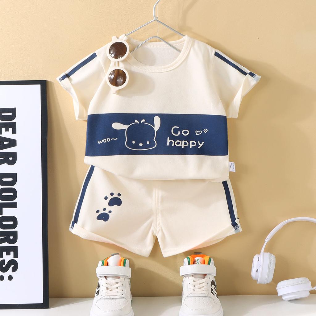 Children's Short Sleeved Set Boys' and Girls' T-shirts Summer Baby Clothes Korean Children's Clothing Trendy Summer Clothes
