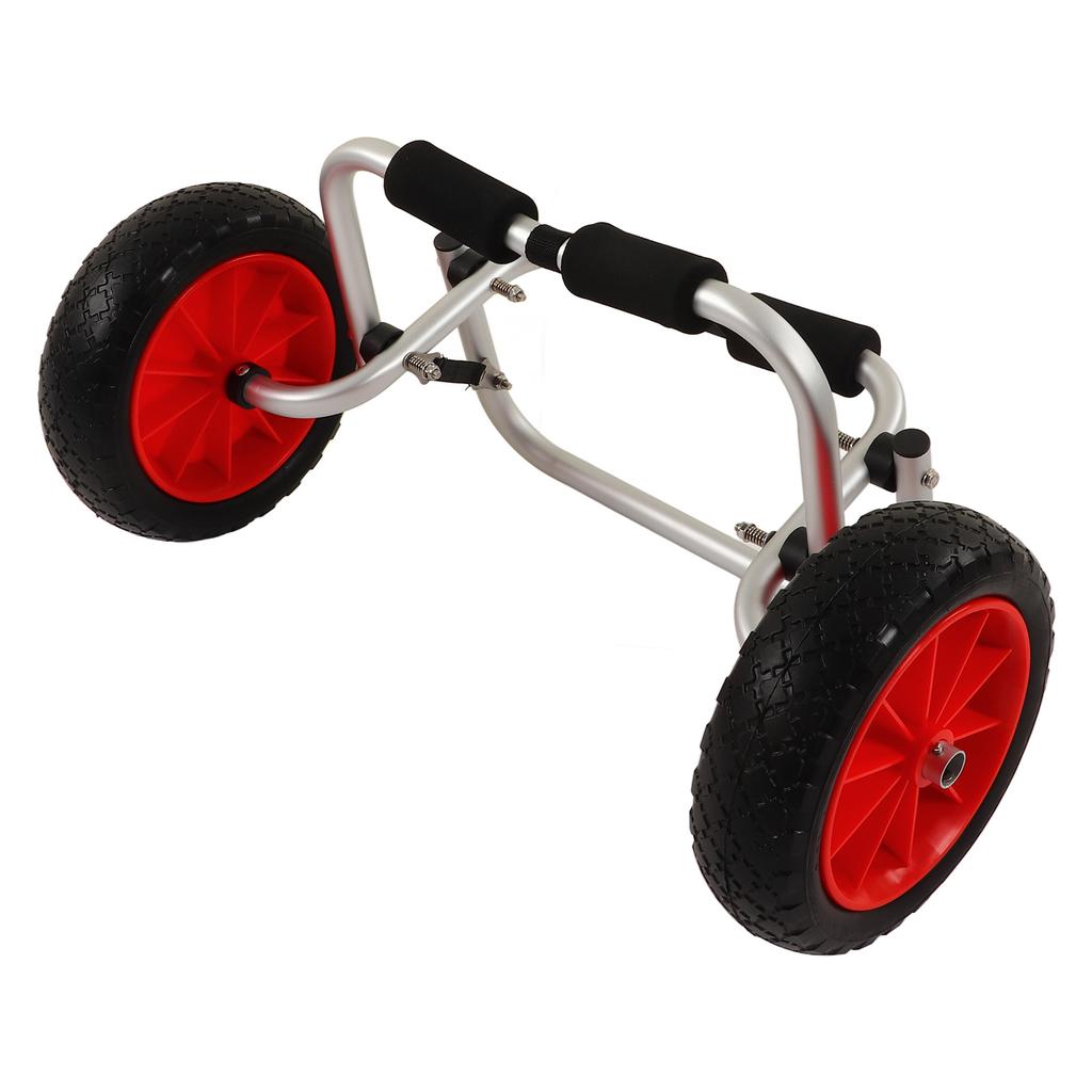 Kayak Trolley Aviation Aluminum 25cm Diameter PU Wheel Adjustable Folding Boat Carrier Cart