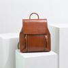 A Multi-functional Backpack with Top Leather for Women