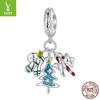 Christmas Joy White Gold Tri-Use Pendant: DIY Bracelet, Necklace & Tree Ornament