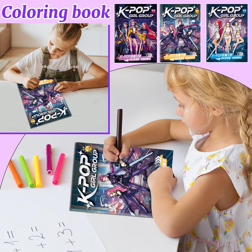 Anime Peripheral Picture Book Peripheral Coloring Book Line Drafts Children's Brochure Coloring Drawing