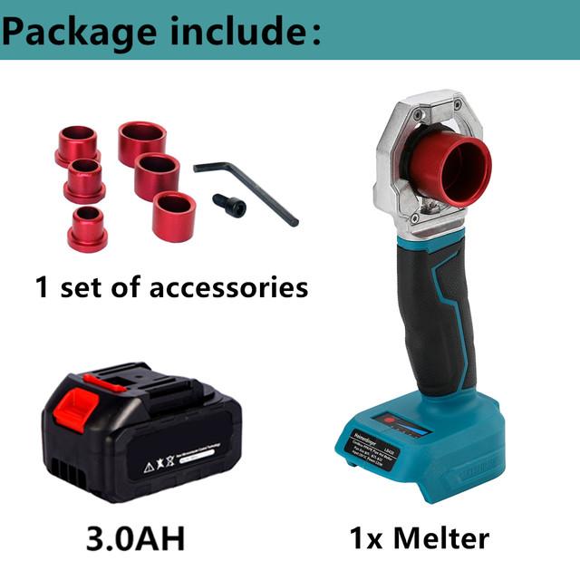 Cordless Hot Melt Machine Electric PPR / PB / PE Water Pipe Melter Rechargeable Plastic Welding Tools With Heads