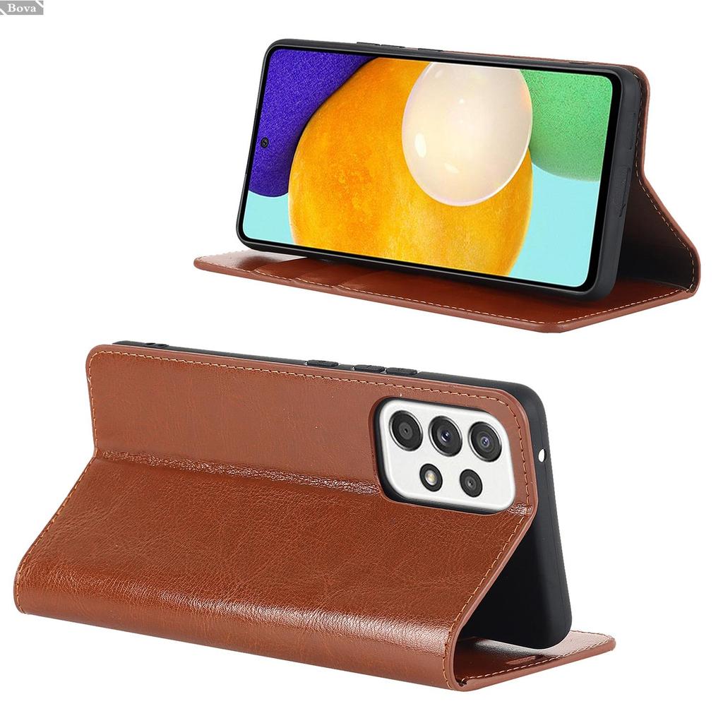 Роскошный кошелек из натуральной кожи чехол для Samsung Galaxy A53 A52 A52s 5G A51 A50 A50s флип-чехол сумки Capa Fundas Coque Business