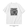 Straight Outta Quantum White on Black TShirt Women Unisex Casual Cotton Graphic T Shirts Creative Streetwear Classic Aesthetic