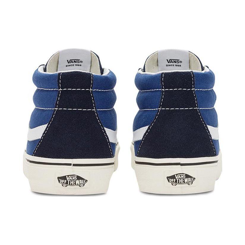 Vans SK8 Mid-Top Fashion and Comfortable Anti-Slip Wear-Resistant Skate Shoes Unisex Sneaker Denim-Blue VN0A391F5TU