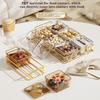 2/4/6 ячеек, коробка для хранения орехов и конфет, прозрачная тарелка для сухофруктов, поднос для десертов, экономящий место поднос для закусок на свадьбу, Новый год