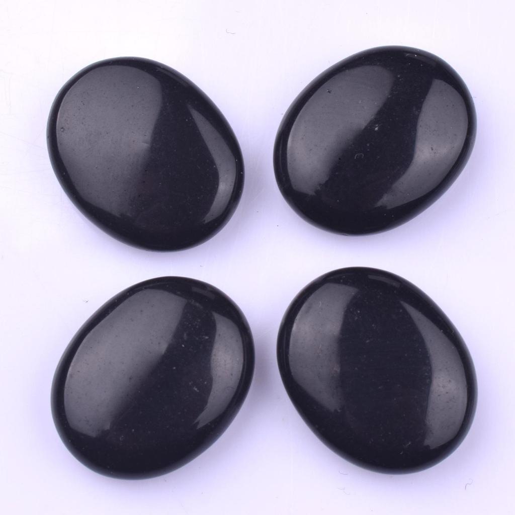 Натуральный кристаллический тальковый камень 20 мм, овальный массажный камень – набор из шести штук