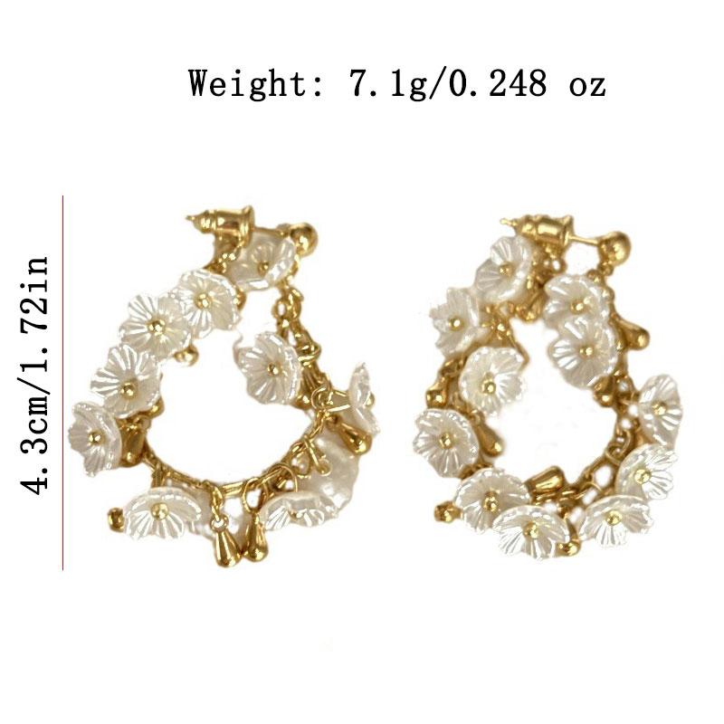 Новые французские ретро-темпераментные цветочные длинные серьги-джокеры с кисточками женские