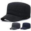 Autumn and Winter Middle-aged and Elderly Velvet Thickened Warm Old Man Hat Simple and Fashionable Men's Hat Sunshade Sunscreen Flat Top Hat