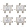 4PCS Coaxial Cable Splitter MX21D 5 To 2400MHz RG6 Compatible 2 Way TV Splitter for Satellite