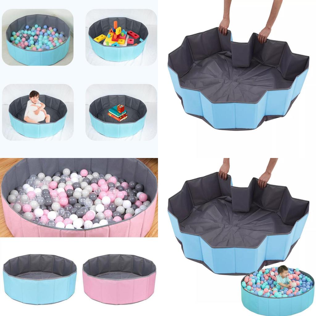 Просторный и прочный складной манеж-игровая площадка с шариками для детей с 10 фунтами фарфорового песка