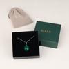 GAVU Green Agate Teardrop Silver 925 Power Stone Necklace for Women