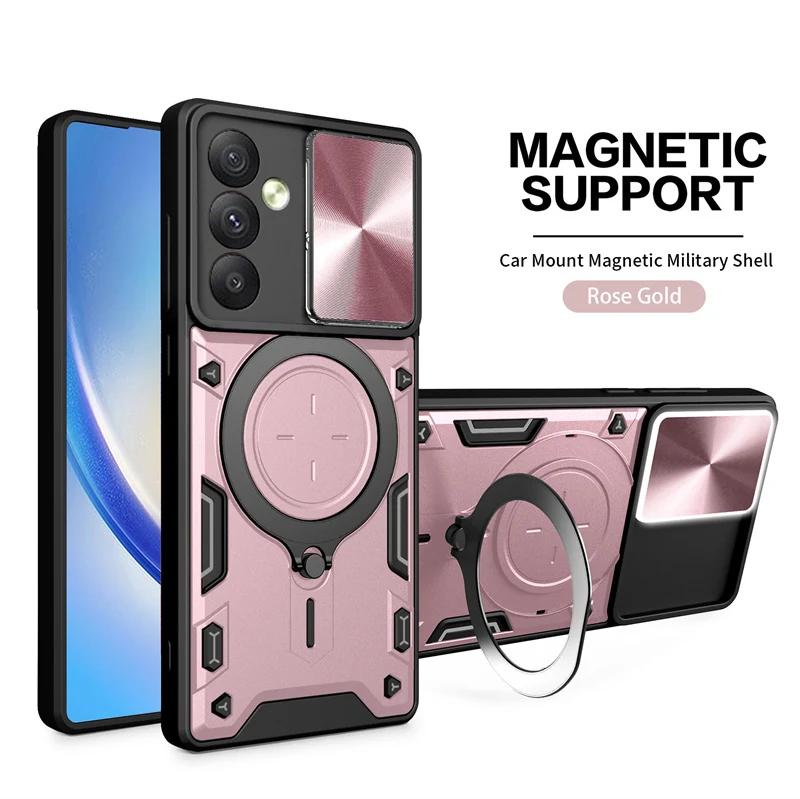 Чехол для Samsung Galaxy A14 A24 A34 A54 5G, защитные чехлы для камеры Samsung A 14 24 34 54, чехол-держатель с магнитным кольцом