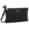 Shoulder Bag Pouch Triangle Logo Black PRADA 1BC238 2CYS F0002 VOVO [Prada] Women's [Item]