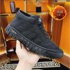 Мужская обувь: новые кроссовки на мягкой подошве на осень, простые и модные, теплые флисовые уличные повседневные туфли, мужская обувь для通勤