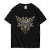 2024 Summer Korn Skull Wings Black T Shirt Women and Men Metal Gothic Band T Shirts Vintage Plus Size T-shirt Cotton Tops