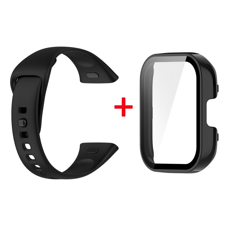 9D стеклянный чехол + ремешок для Redmi Watch 3 Active PC, твердый чехол, защитная пленка для экрана, браслет для Xiaomi Redmi Watch3 Lite, аксессуары