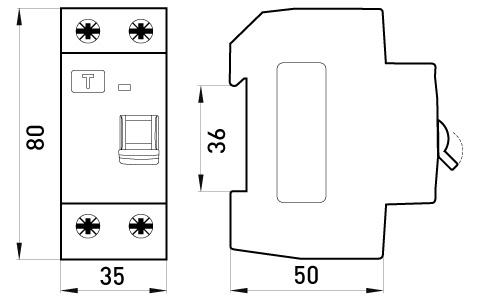 УЗО 2P 40A 30mA - EX-P003005