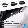 dnsh2 2pcs Car Rearview Mirror Rain Eyebrow Sun Visor Shade Cover Rainy Shield Guard For Mitsubishi Outlander Lancer L200 ASX Pajero