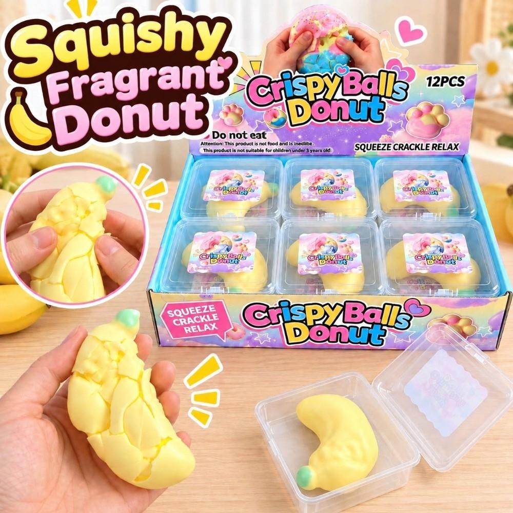 Crackable Texture Crispy Stress Balls Banana Crunchy Sound Ball For Stress Anxiety Relief