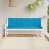 VidaXL Set of 2 Garden Bench Cushions, Bench Cover with Tie Strings, Waterproof Outdoor Cushion, Blue 361720