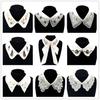 1pcs Fashion Shirt Sewing Lace Sweater Elegant False Collar Wedding Dress Accessories # White & Black