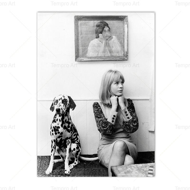 Модный Парижский брендовый постер с принтом звезды, собаки, автобуса, автомобиля, настенная живопись на холсте, черно-белая скандинавская картина для гостиной, домашний декор