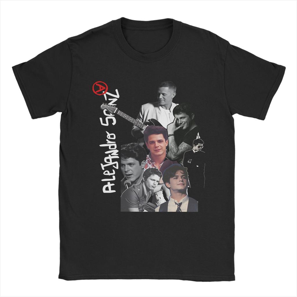 Singer Alejandro Sanz Pop Music Cotton TShirt For Men Summer Vintage T Shirts Leisure Tees Oversized Cheap Tops