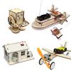 Сделай сам лодка на пульте управления Научные игрушки для детей STEM Электрический обучающий набор 3D сборка Деревянный робот/Машина/Здание Обучающая игрушка
