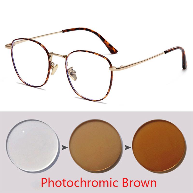 Retro Round Metal Myopia Glasses -1 0 To -6 0 For Women Men Students Square Frame Fashion Eyewear