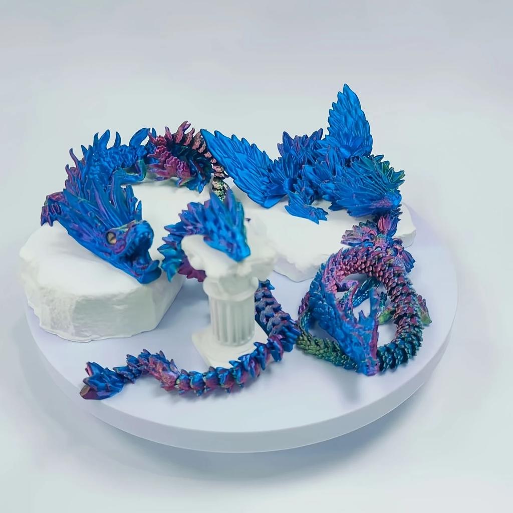 Новый Арткулированный 3D-печатный Случайный Дракон с 1 шт. Яйцом Дракона - Гибкие Сочленения для Динамичной Демонстрации - Идеально для Дома и Офиса