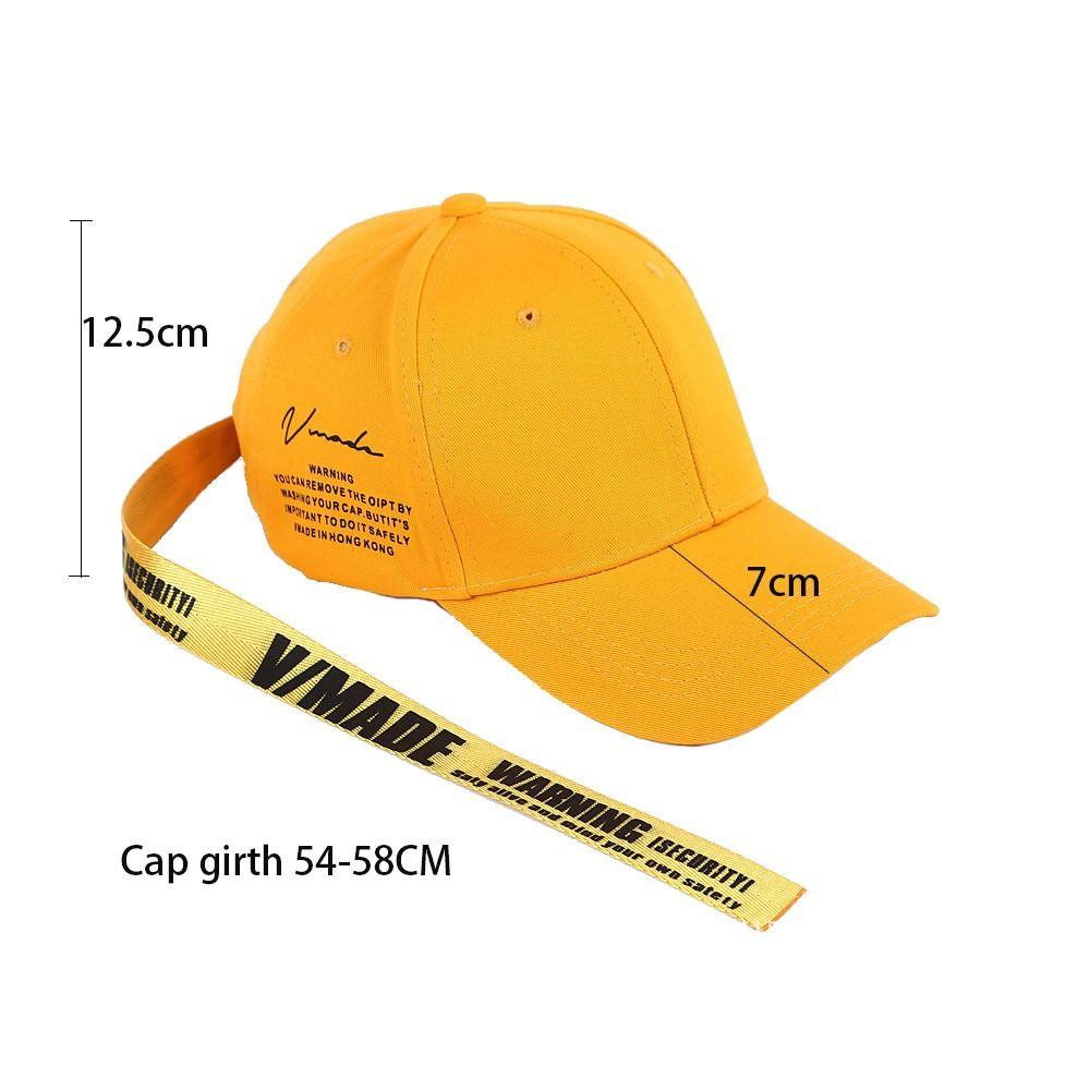 Breathable Adjustable Punk Hip Hopr Hats Long Ribbon Cap Duckbill Chapeau Baseball Caps