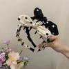 Elegant Polka Dot Bow Toothed Hairband For Women Girls Sweet Hair Ornament Headband Hair Hoop  Hair Accessories Gift