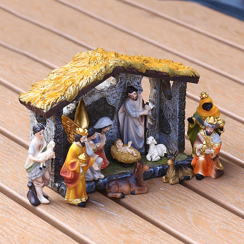Christmas Manger Set Setting Decorations, Gift Boxes, Holiday Gifts, Resin Crafts