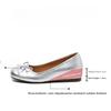 Fashion 2025 New Gold Silver Elegant Bowknot Round Toe Women's Flat Comfort Slip-On Ladies Ballerina Single Mules Shoes Zapatos Mujer