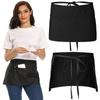 Polyester Waitress Half Apron Black Waist Apron New Apron