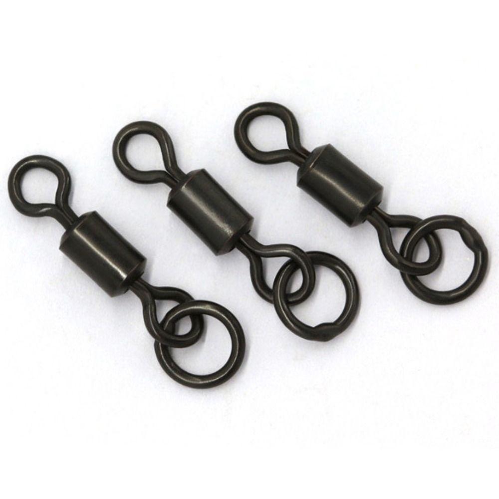 50 шт. высокопрочный рыболовный соединитель черный вращающийся вертлюжок рыболовные снасти аксессуары