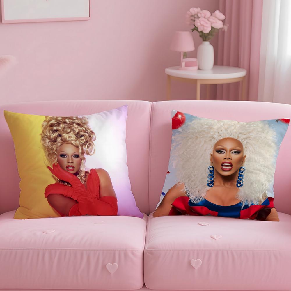 Hot R-RRuPaul Cushion Cover Comfortable Reversible Pillow Cover Ideal for Car Sofa Bedroom & Beyond