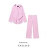 Kaslead New Arrival Women's Fashion Style Loose Poplin Shirt Casual Pants 2020458 6929435
