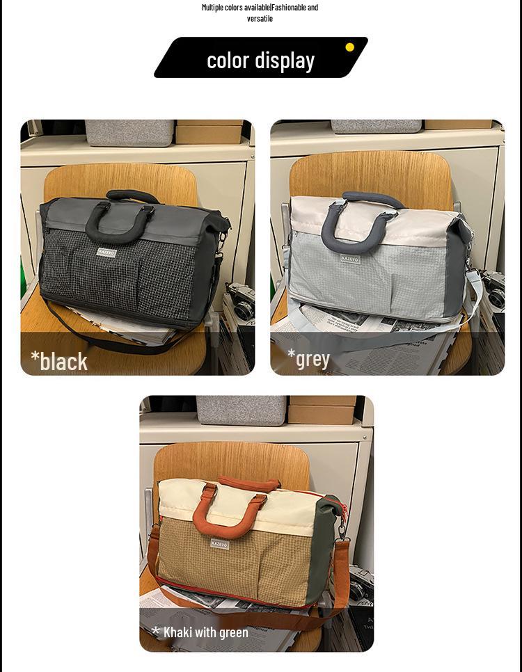 Expandable Lightweight Travel Bag with Wet/Dry Separation & Large Capacity - Foldable Sports, Fitness, & Yoga Bag