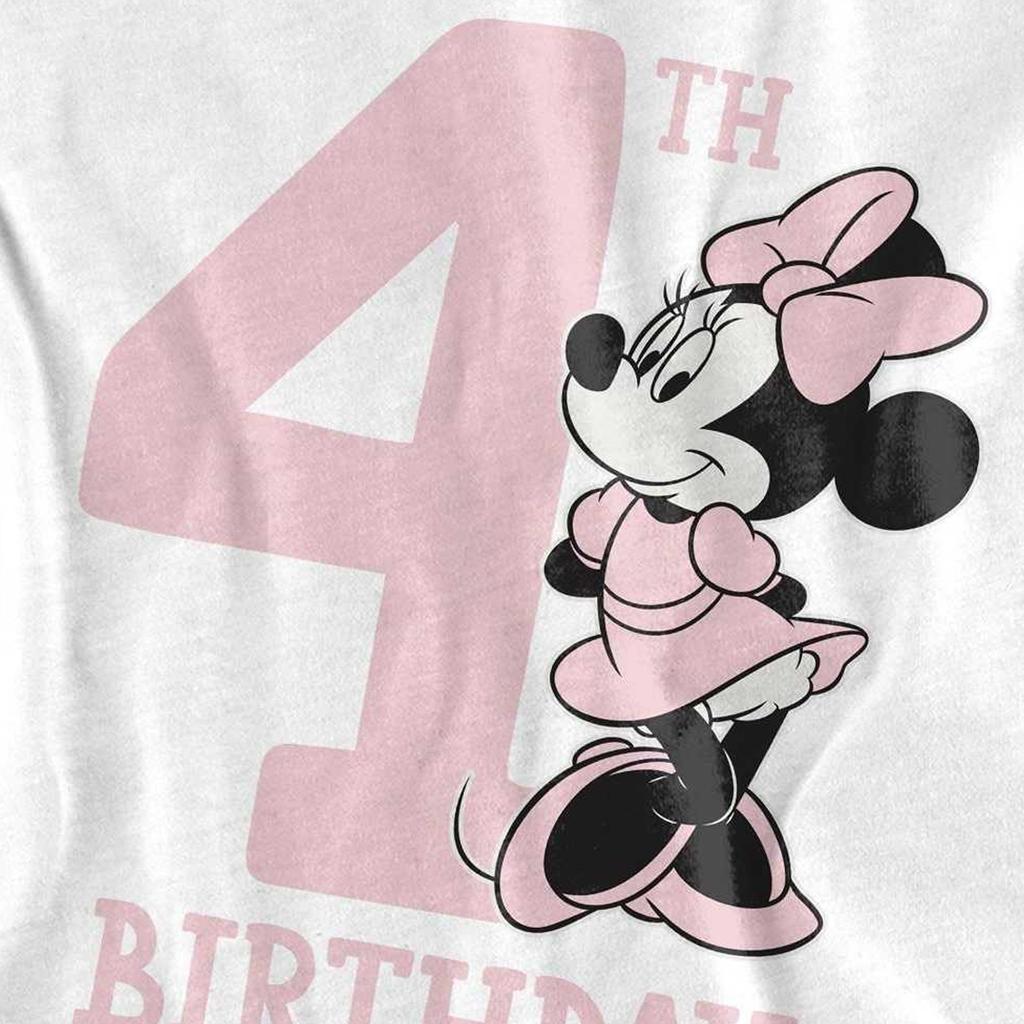 Disney Childrens/Kids Minnie Mouse 4th Birthday T-Shirt
