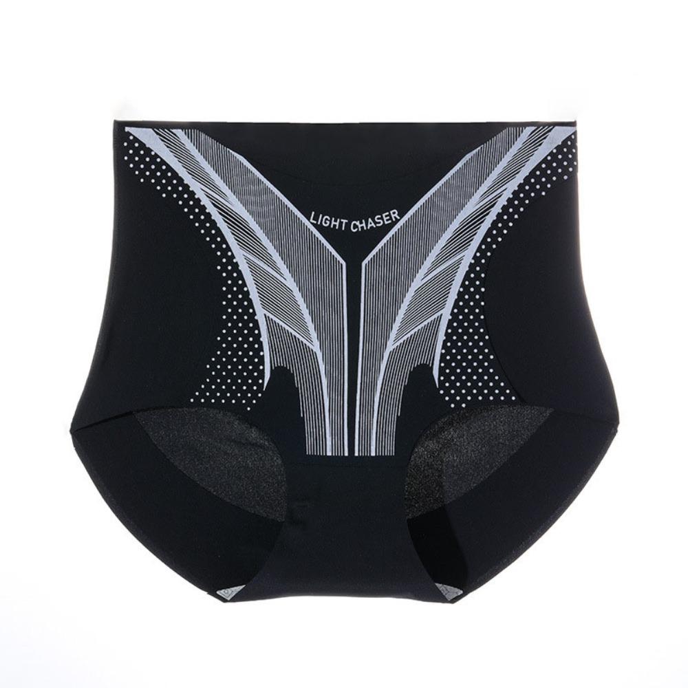 Traceless Women Ice Silk Briefs High Waist Hip Lift Shaper Leggings Casual Postpartum Panties  Gym