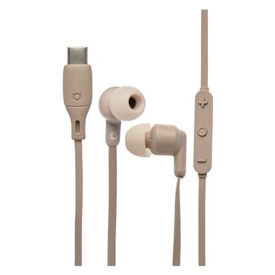 IFace Проводные наушники с микрофоном (USB-C Бежевый) Внутриканальные Компактные Легкие Тип C Совместимость с вызовами Регулировка громкости Стереонаушники Просмотр музыки и видео