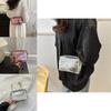 Chic Glitter Small Square Bag With Chain Strap For Summer 2023 In Black Silver Pink