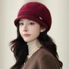 Новая вязаная шапка-ведро из кроличьего меха для женщин среднего и пожилого возраста, осенне-зимняя теплая шерстяная шапка для пожилых людей для активного отдыха и езды на велосипеде