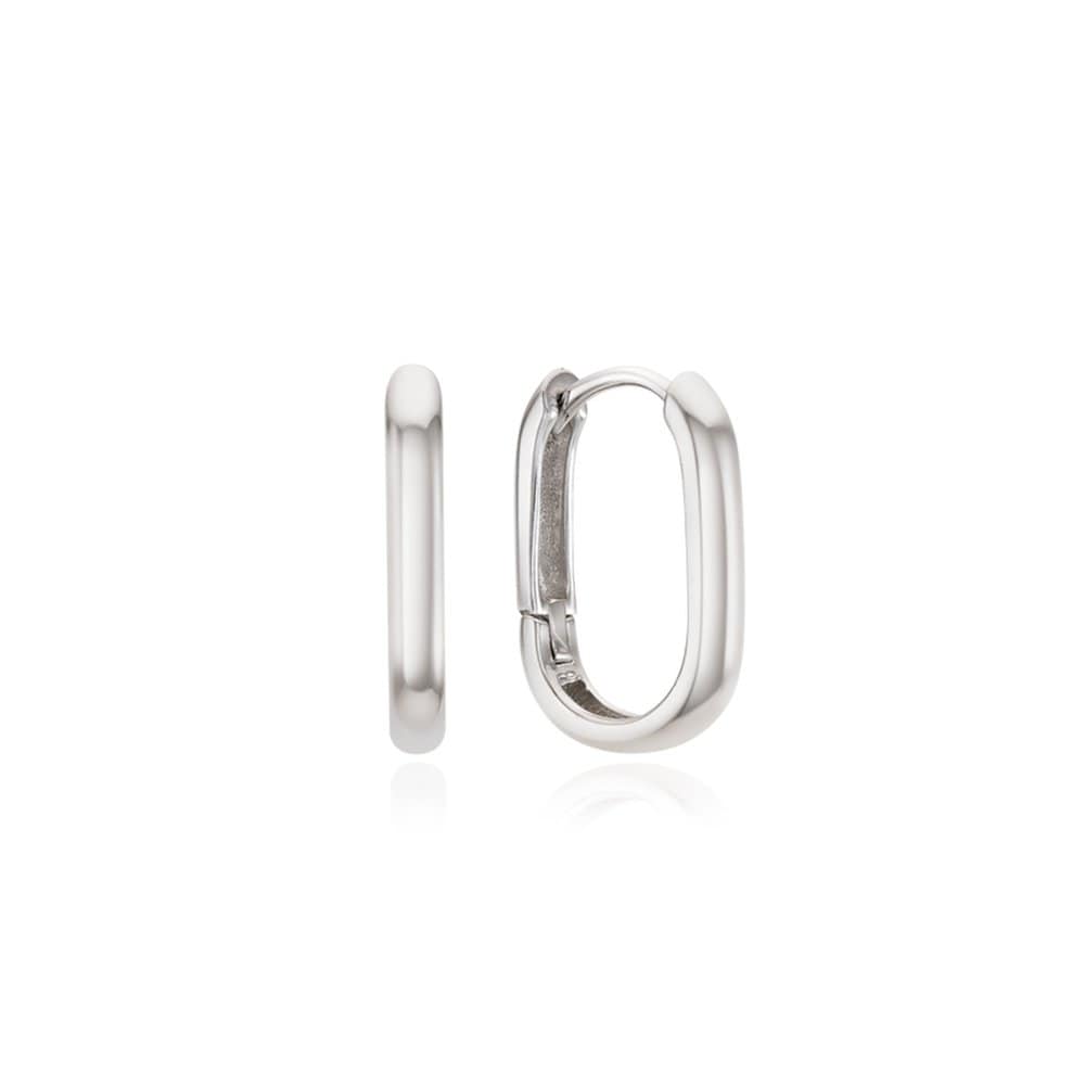 Brisa Zero Point Silver-White One-Touch Earrings Tessvw14865