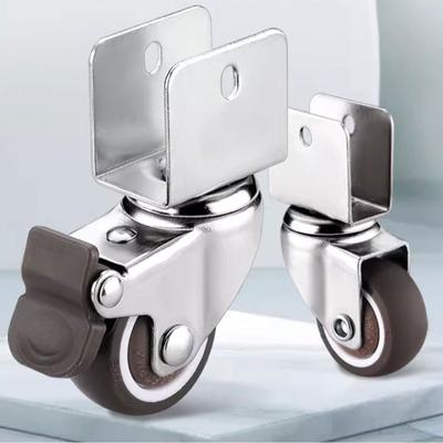 4 шт. 1 дюйм Универсальные мягкие резиновые колеса Сверхмощное мебельное колесо Ролик для платформенной тележки Аксессуары для стула